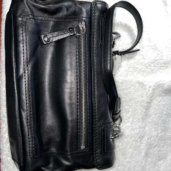 NWT Coach Black Leather Bag. - Picture 2 of 14